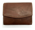 HE070 Chestnut Brown Stitched Flap Wallet