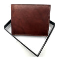 HE092 Chestnut Brown Stitched Bifold Wallet