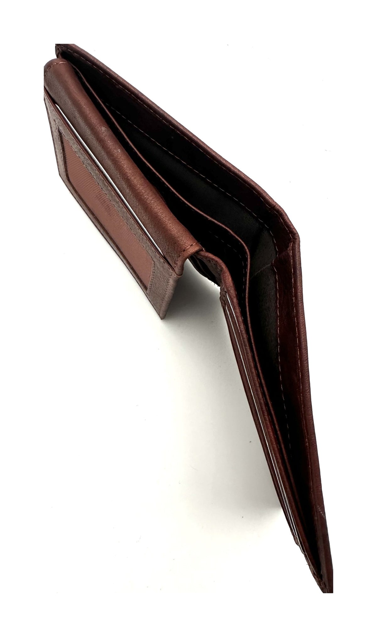 HE092 Chestnut Brown Stitched Bifold Wallet