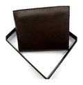 HE093 Dark Brown Stitched Bifold Wallet