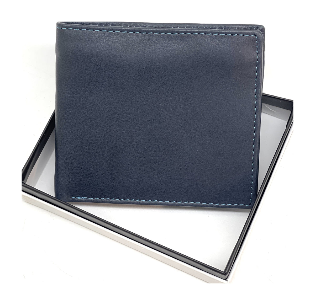 HE094 Navy Zip Pocket Bifold Wallet