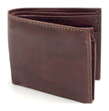 HE096 Dark Brown Zip Pocket Bifold Wallet