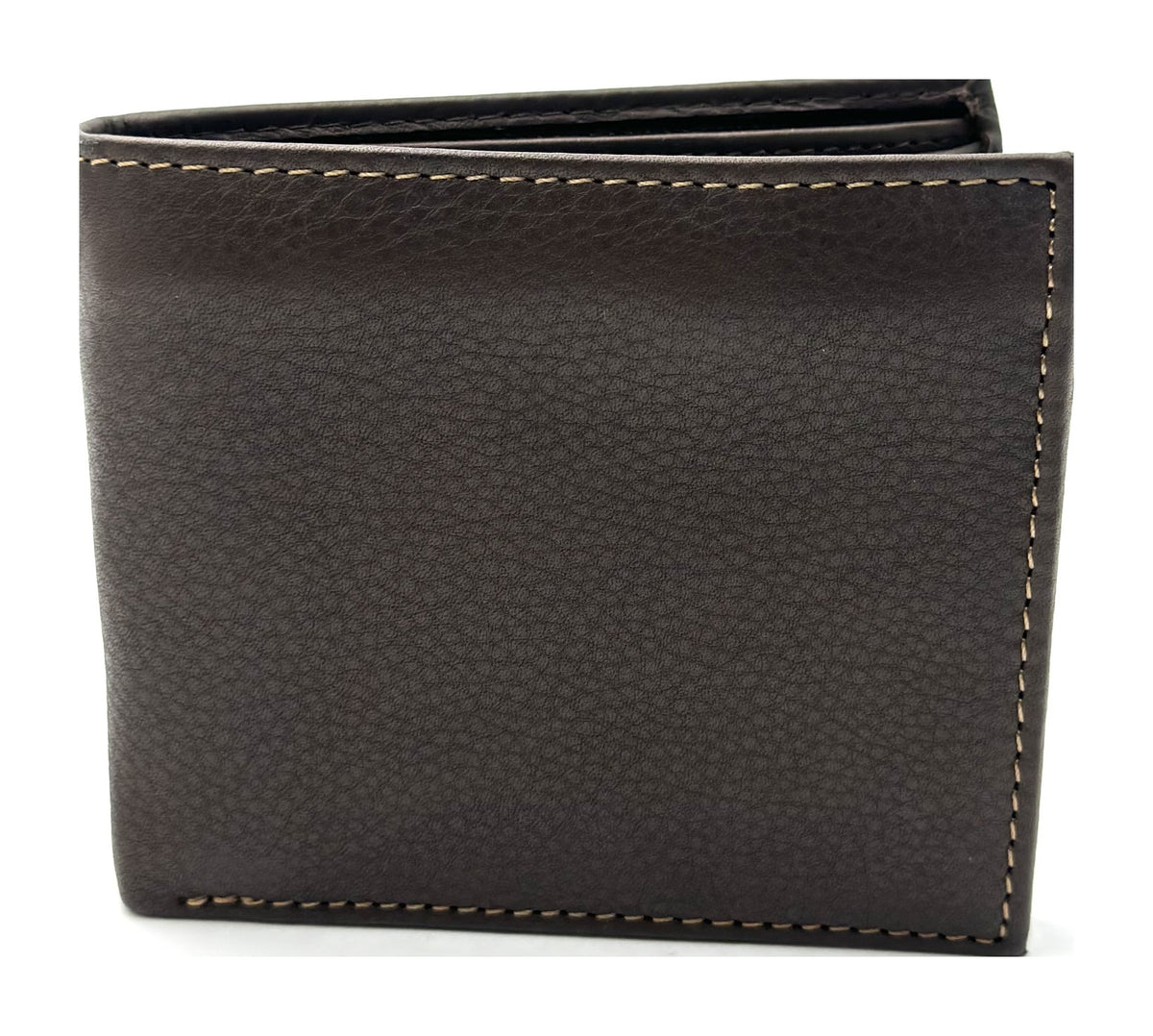 HE097 Dark Chocolate Zip Pocket Bifold Wallet