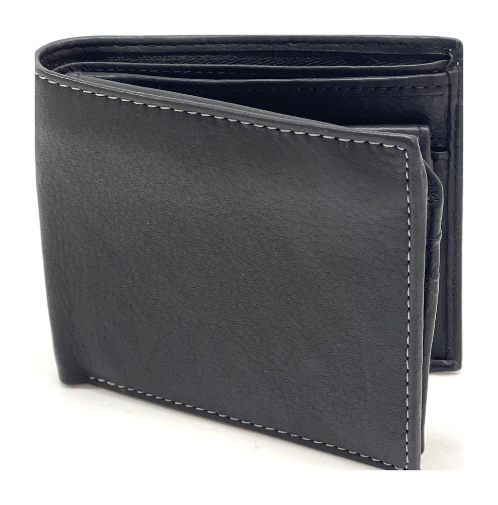 HE098 Black Zip Pocket Bifold Wallet