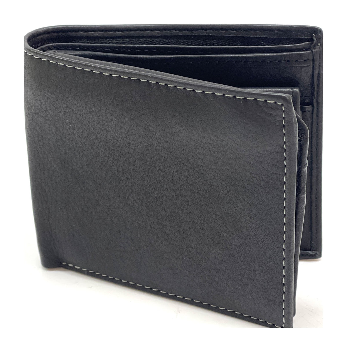 HE098 Black Zip Pocket Bifold Wallet