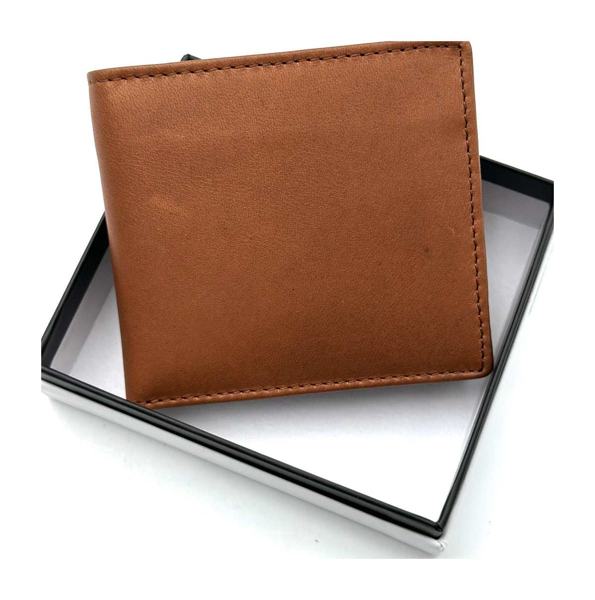 HE100 Tan Brown Classic Bifold Wallet