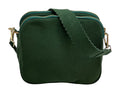 HE1004 Dark Green Suede Crossbody Bag