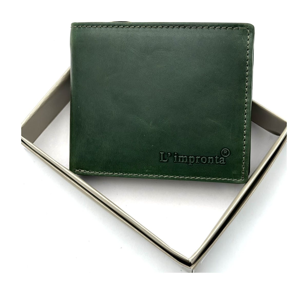 HE101 Forest Green RFID Leather Bifold Wallet