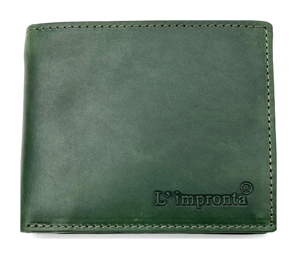 HE101 Forest Green RFID Leather Bifold Wallet