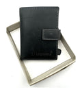 HE104 Black Vertical Snap Wallet