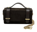 HE1040 Dark Brown Mini Suede Satchel