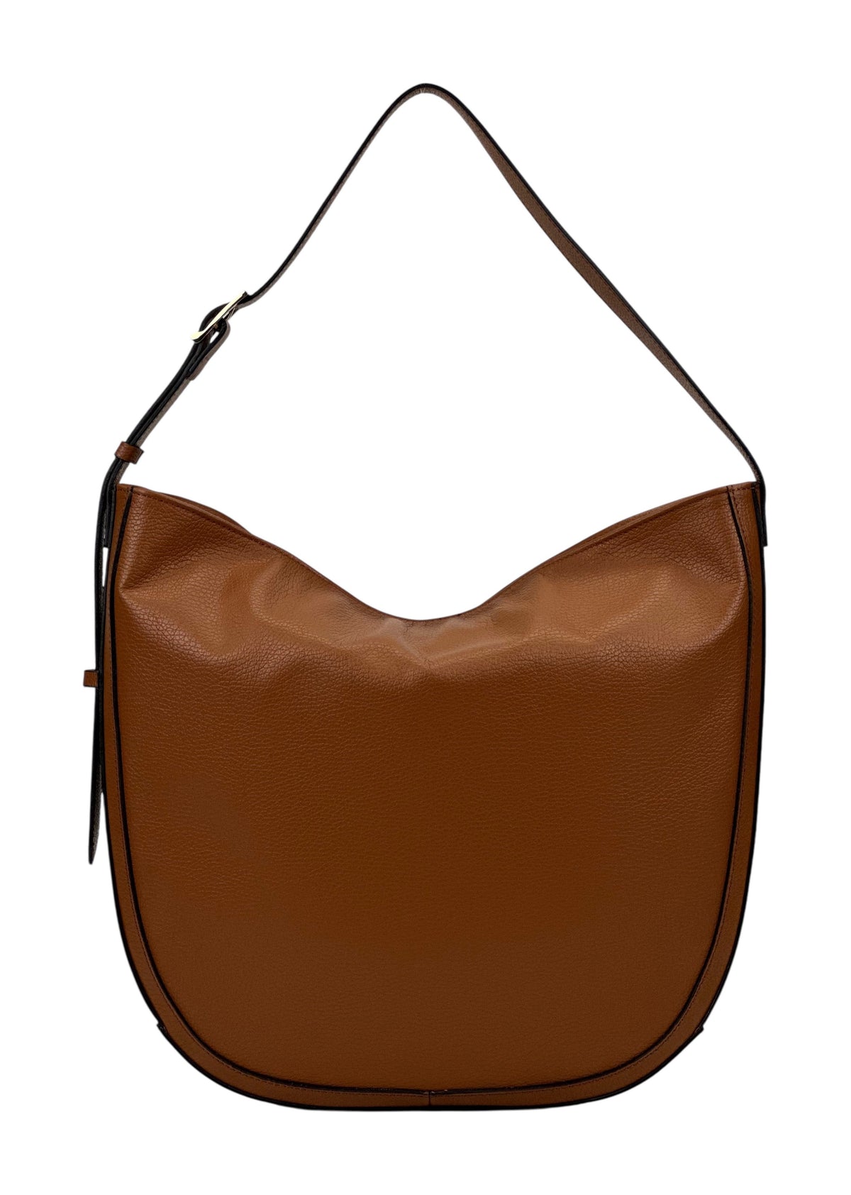 HE1067 Dark Tan Suede Hobo Bag