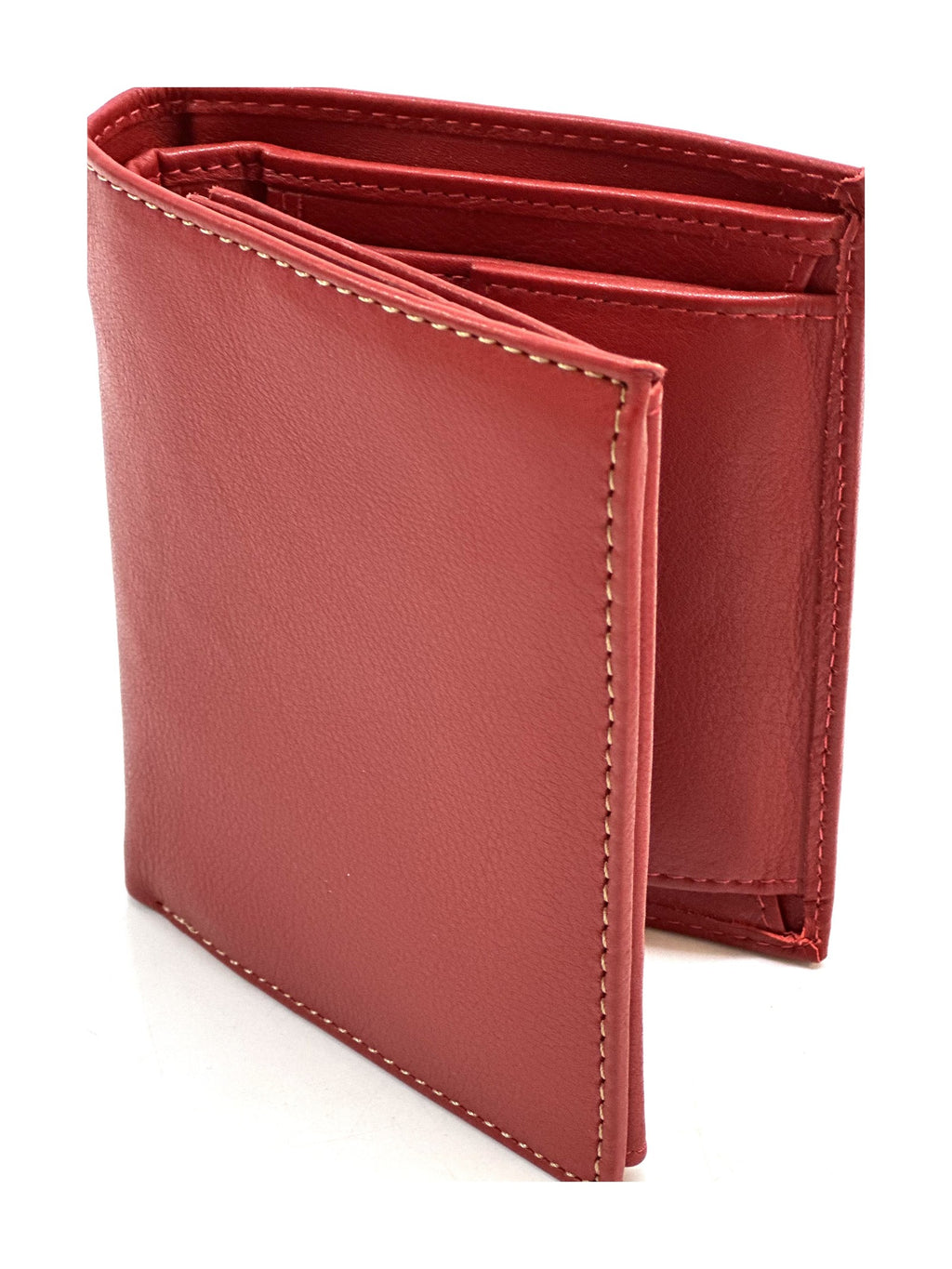 HE108 Red Vertical Bifold Wallet