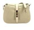 HE1084 Beige Suede Shoulder Bag