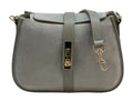 HE1086 Grey Suede Shoulder Bag