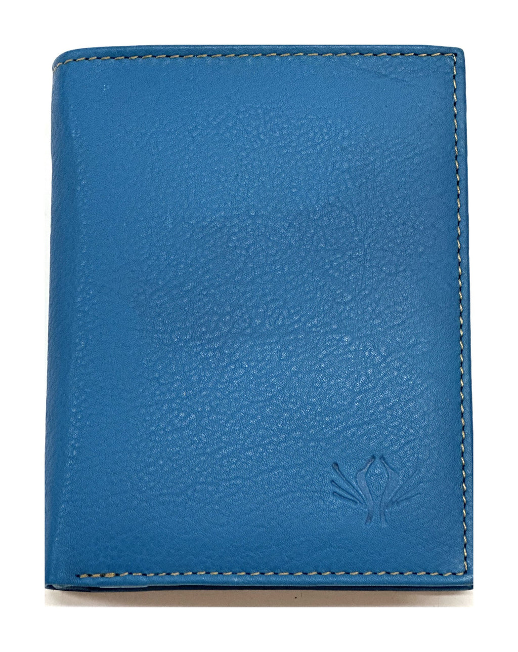 HE109 Azure Blue Vertical Bifold Wallet