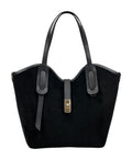HE1094 Black Suede Tote Bag