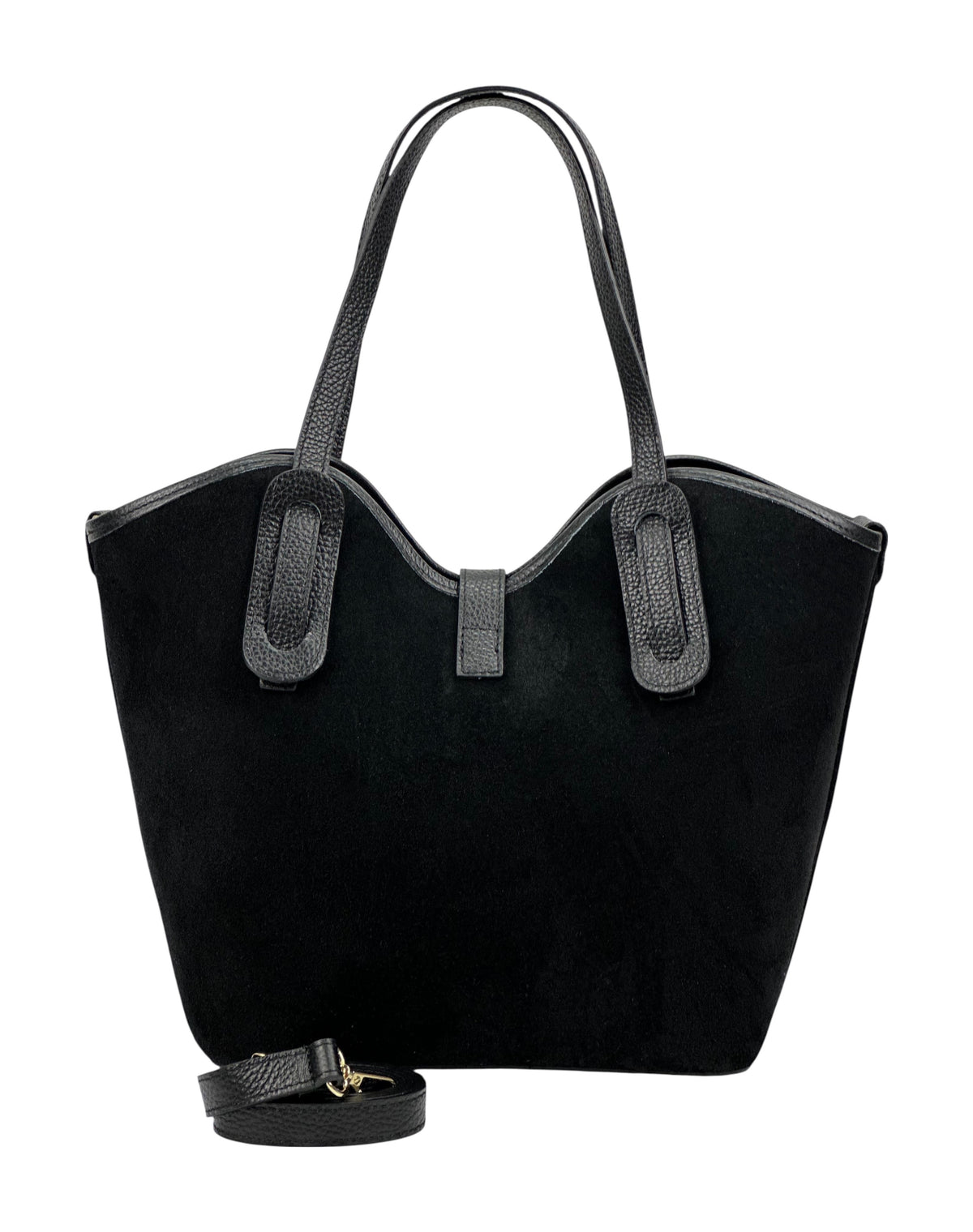 HE1094 Black Suede Tote Bag