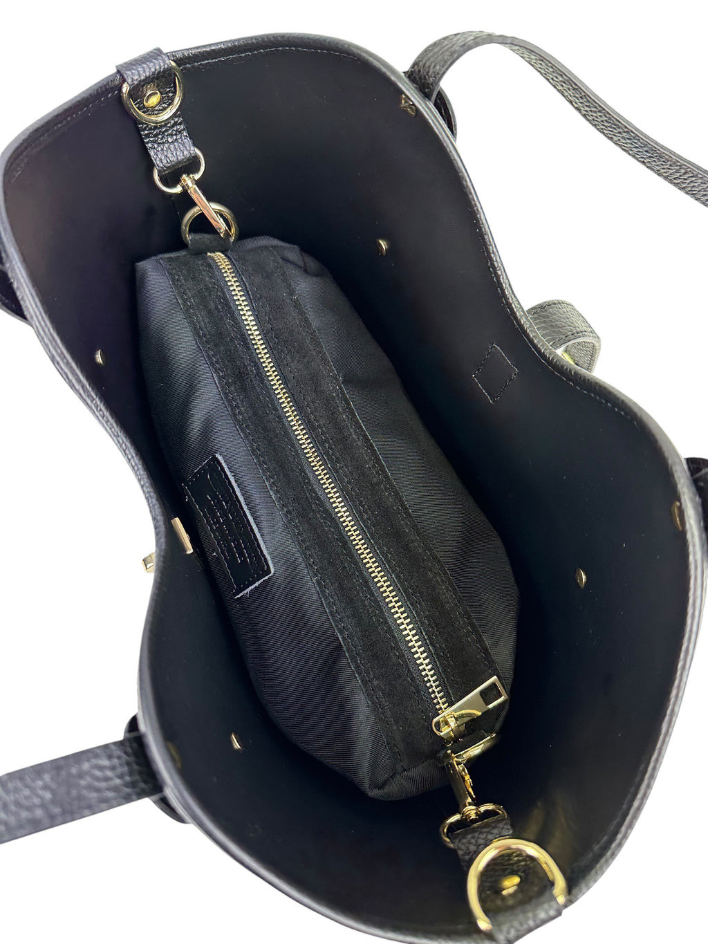 HE1094 Black Suede Tote Bag