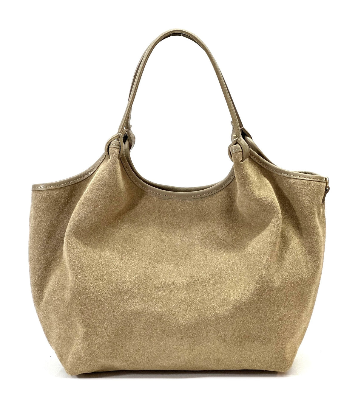 HE1096 Taupe Slouchy Suede Tote Bag