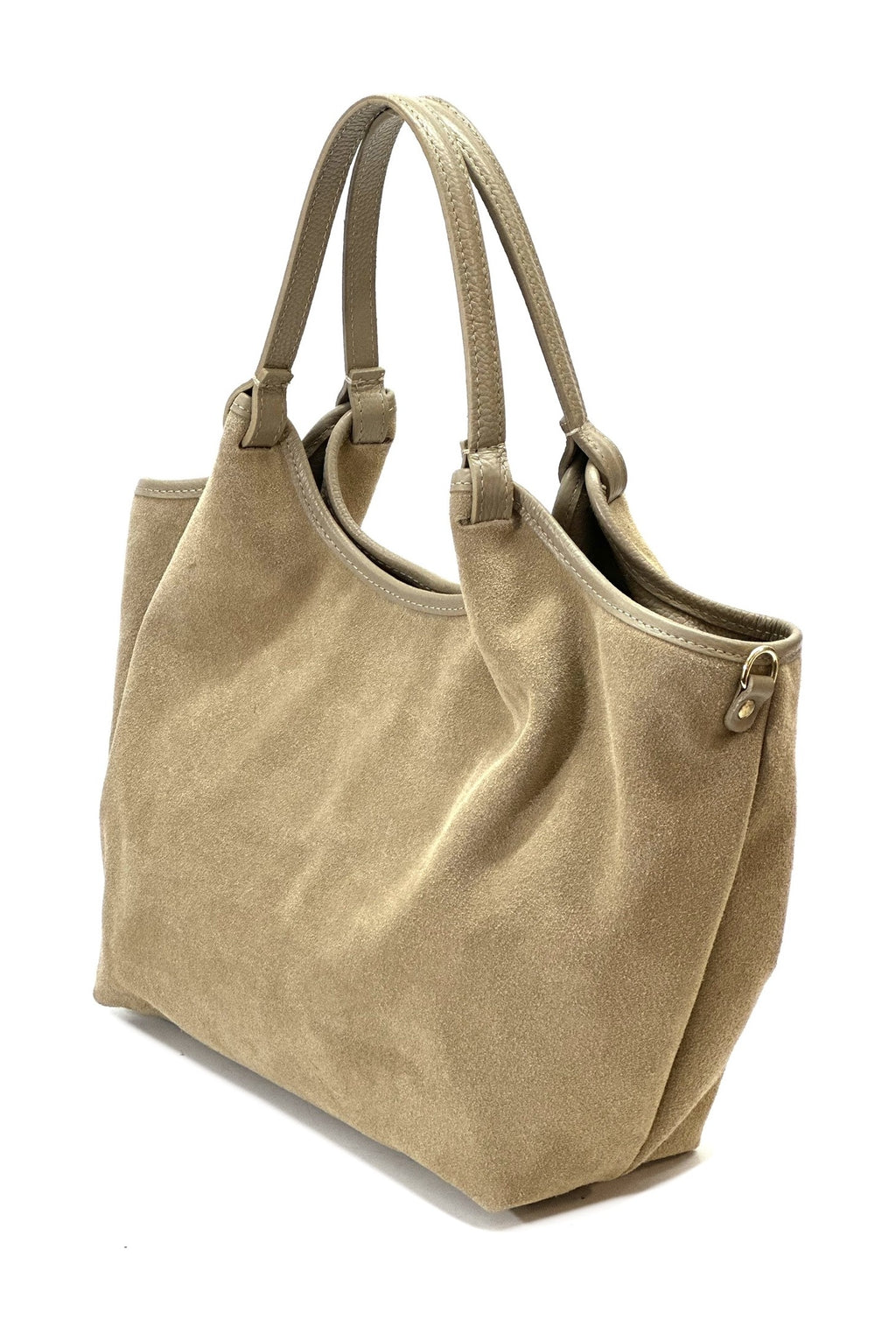HE1096 Taupe Slouchy Suede Tote Bag