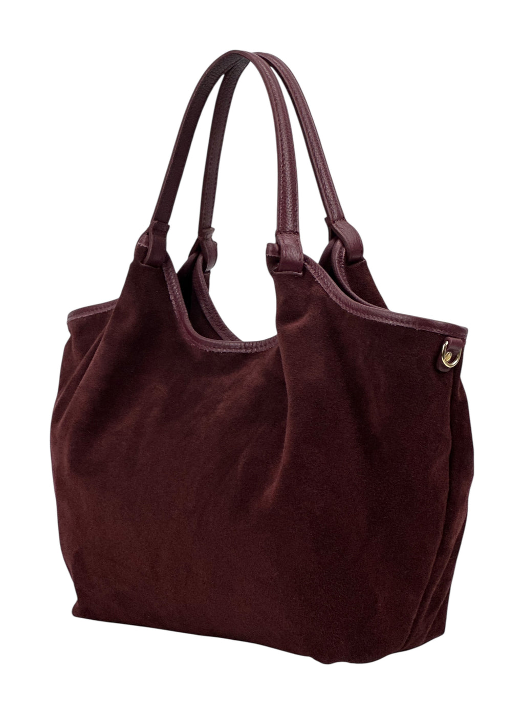 HE1104 Plum Slouchy Suede Tote Bag