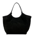 HE1106 Black Slouchy Suede Tote Bag