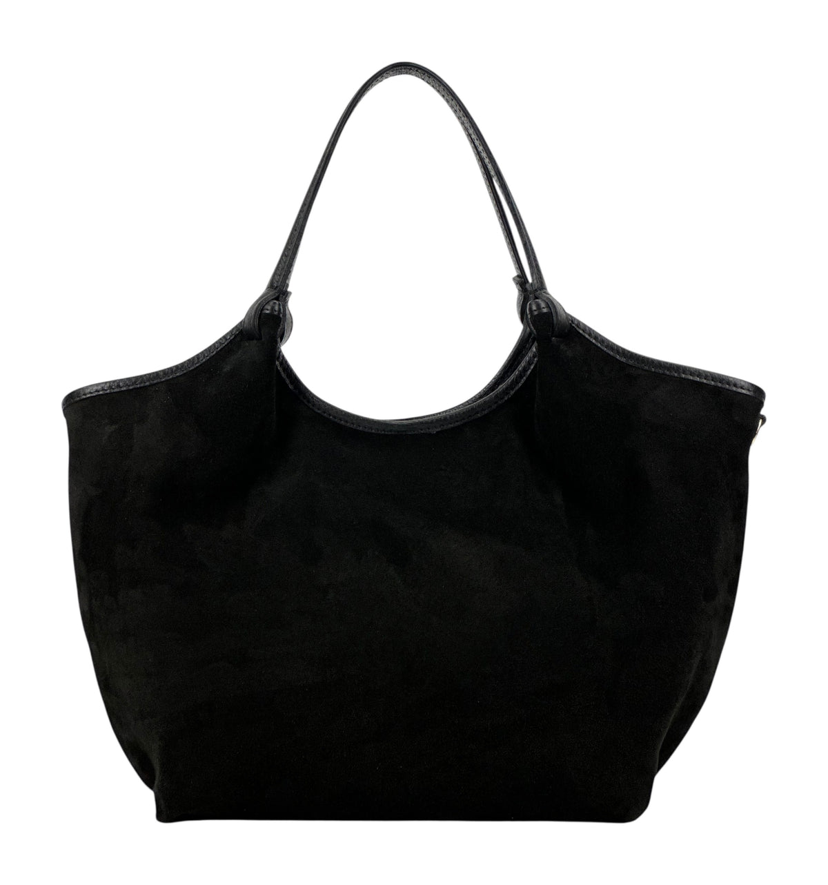 HE1106 Black Slouchy Suede Tote Bag