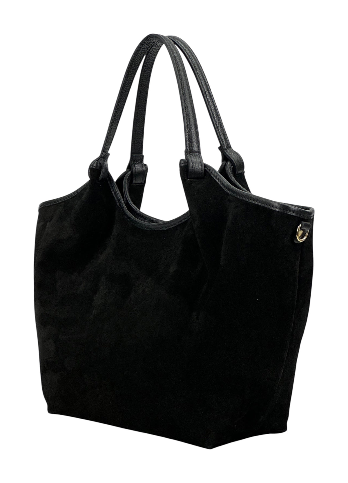 HE1106 Black Slouchy Suede Tote Bag