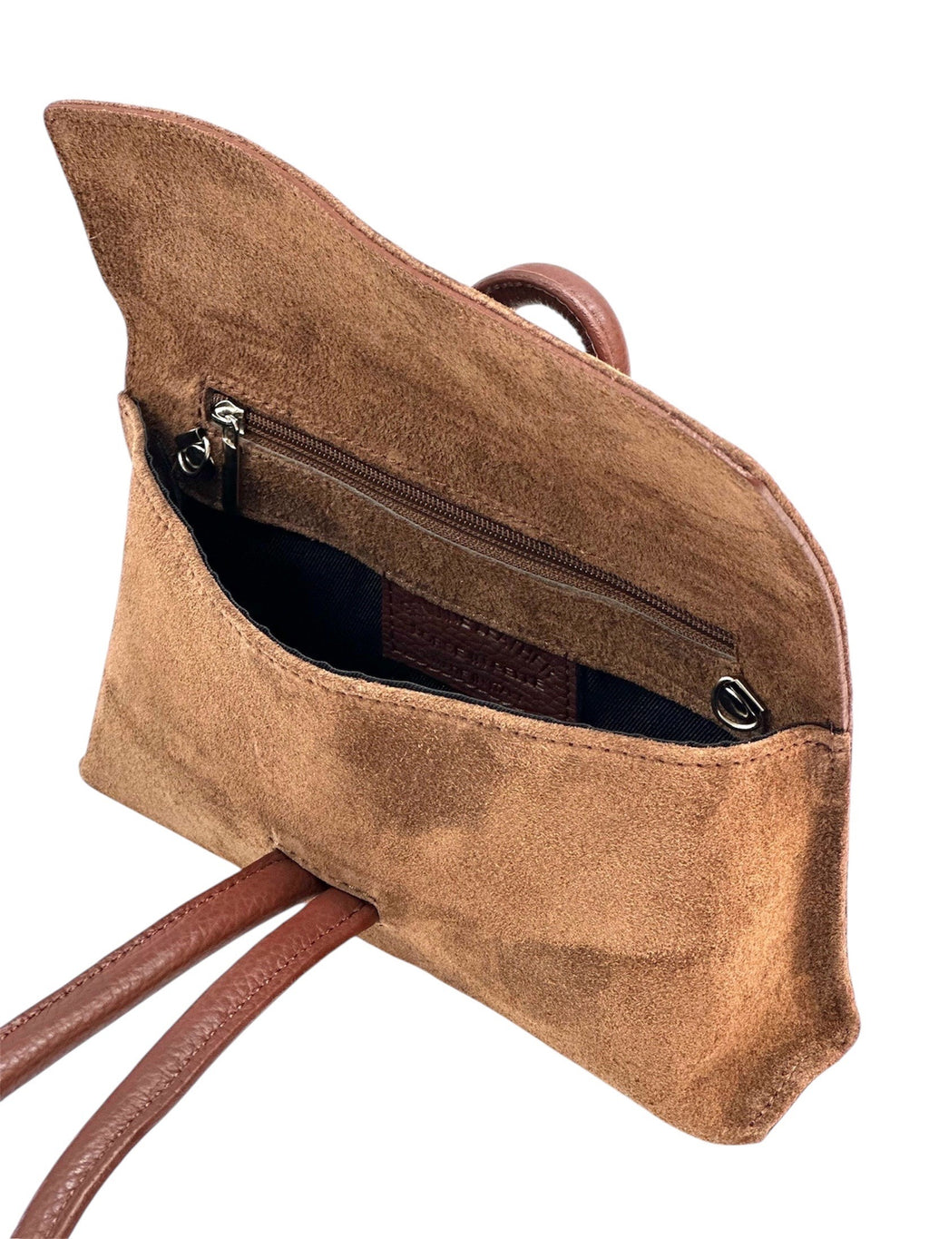 HE1111 Brown Knot Suede Clutch