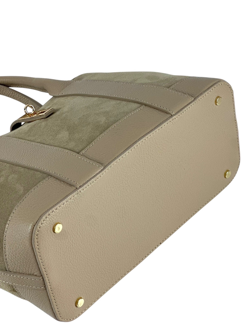 HE1116 Medium Taupe Suede Satchel