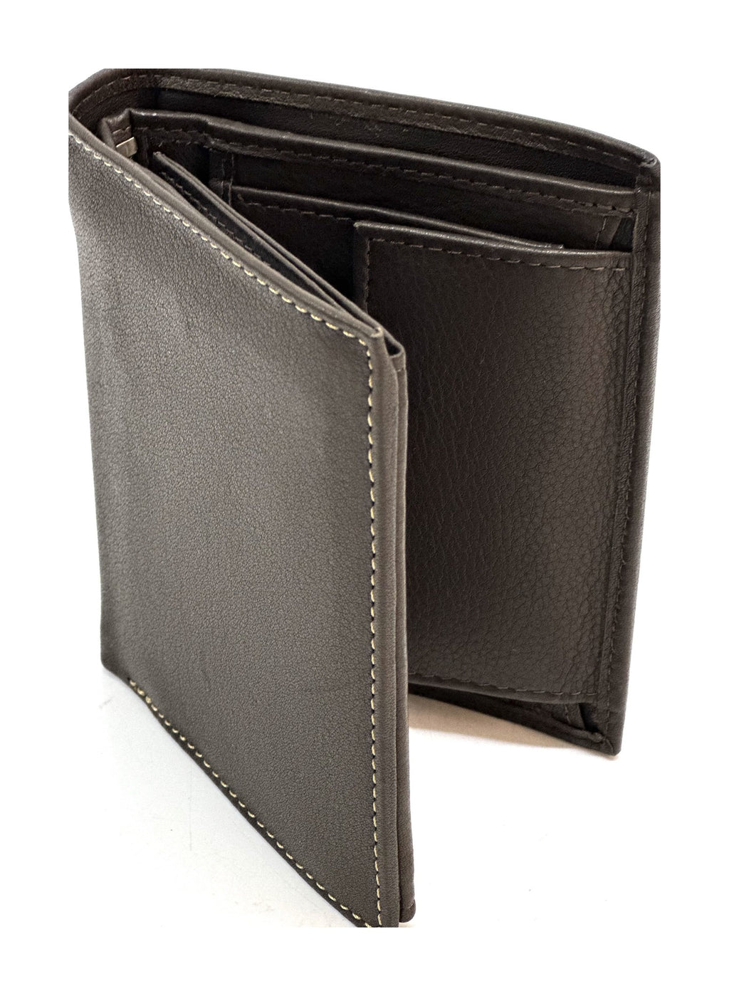 HE112 Dark Brown Vertical Bifold Wallet