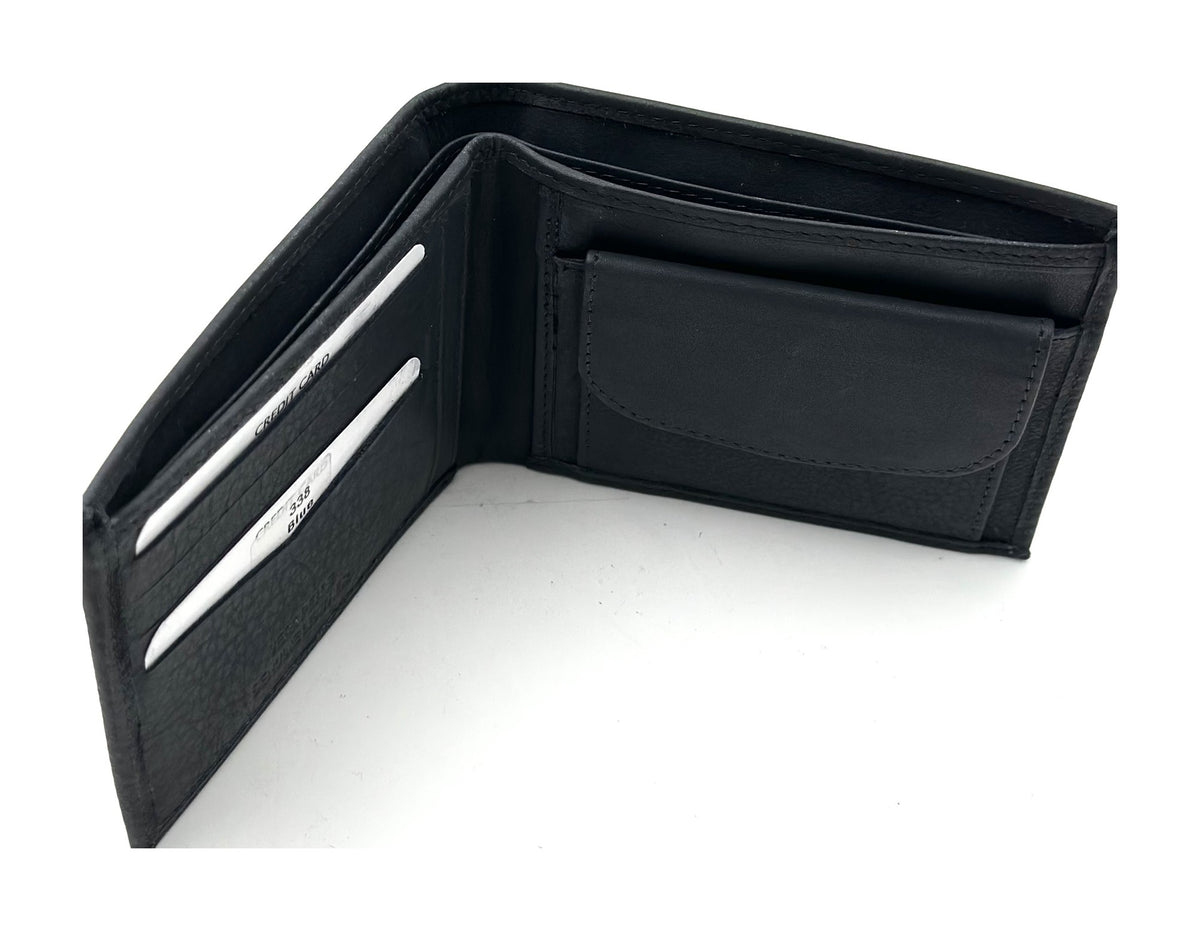 HE114 Navy Open Bifold Wallet