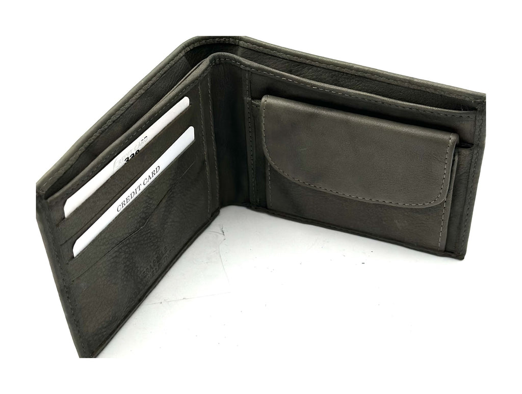 HE115 Olive Green Open Bifold Wallet