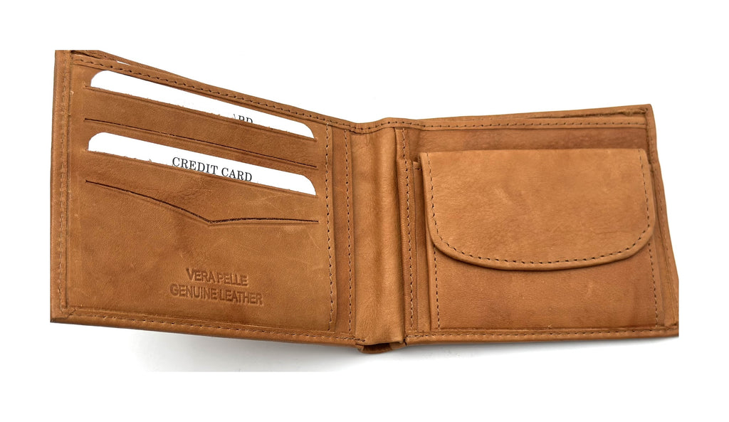 HE116 Tan Open Bifold Wallet