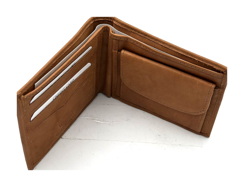 HE116 Tan Open Bifold Wallet