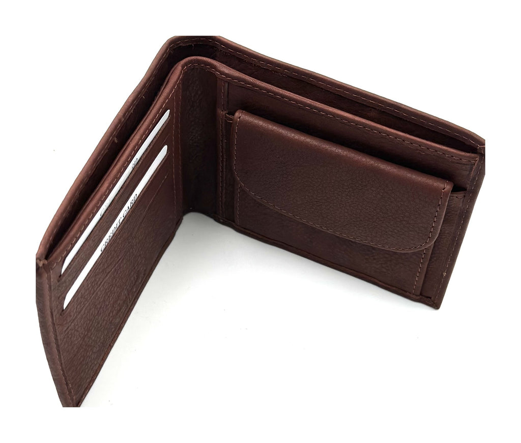 HE117 Chestnut Brown Open Bifold Wallet