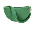 HE1178 Apple Green Half-Moon Suede Shoulder Bag