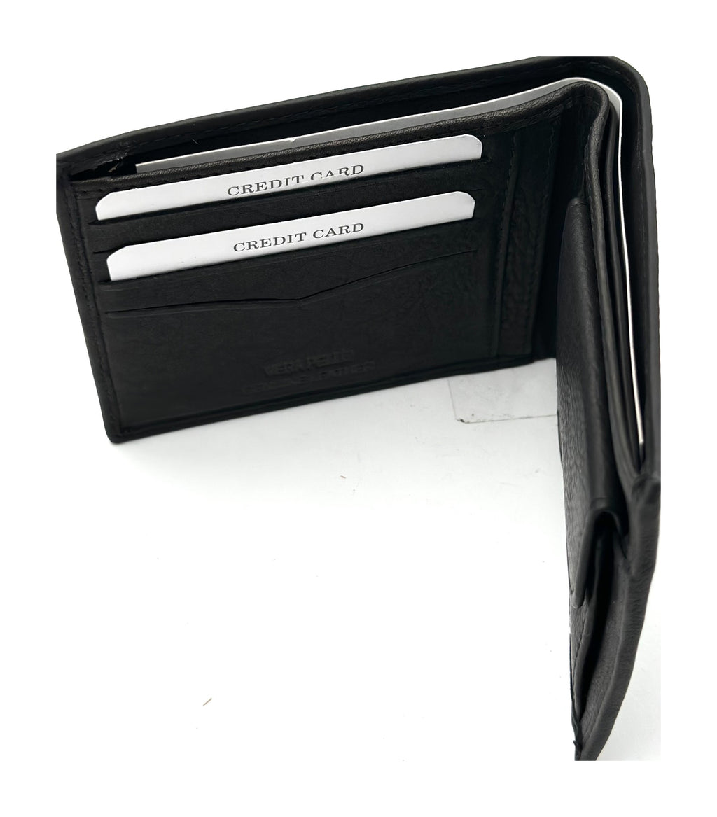 HE119 Black Open Bifold Wallet
