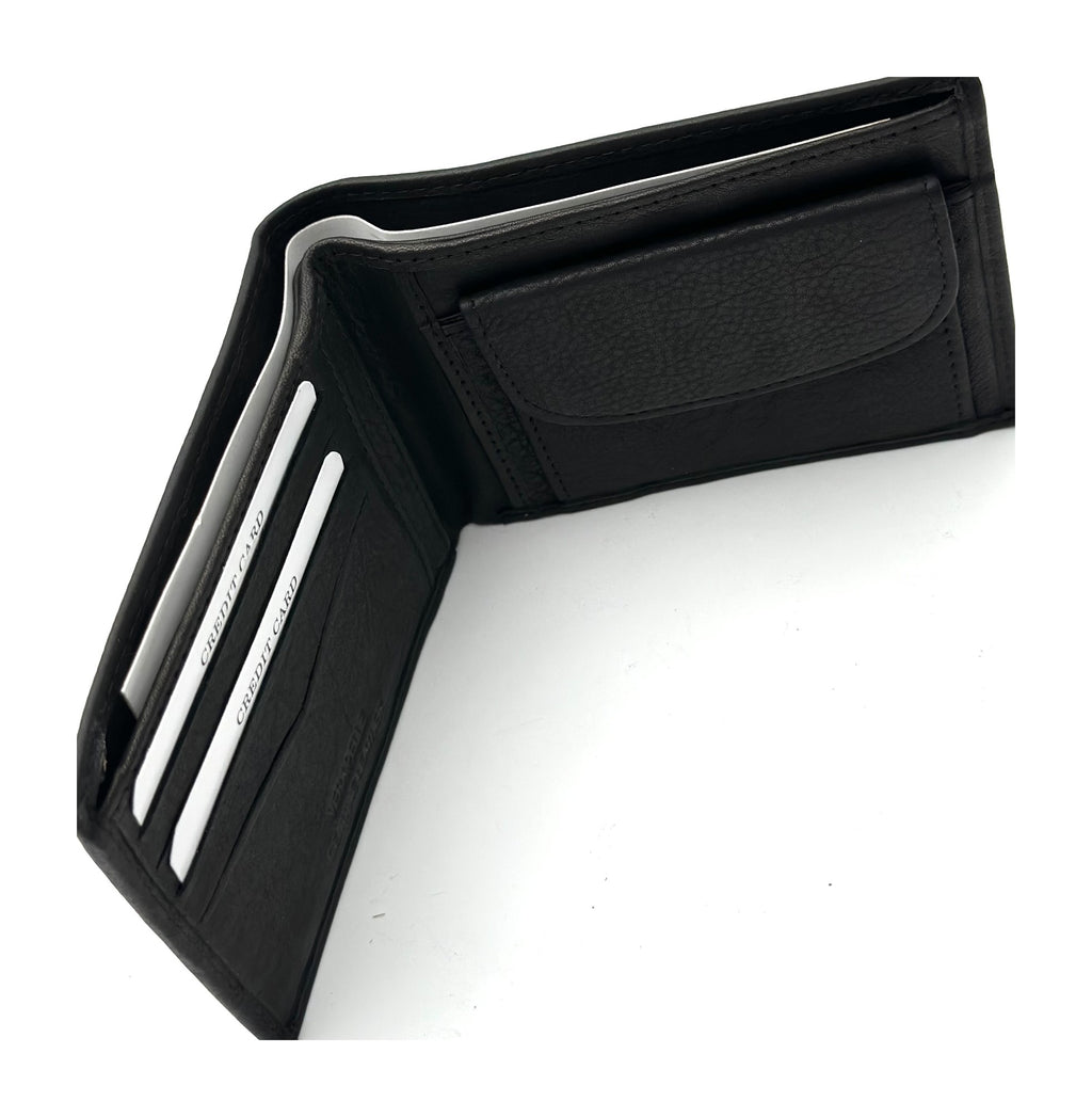 HE119 Black Open Bifold Wallet