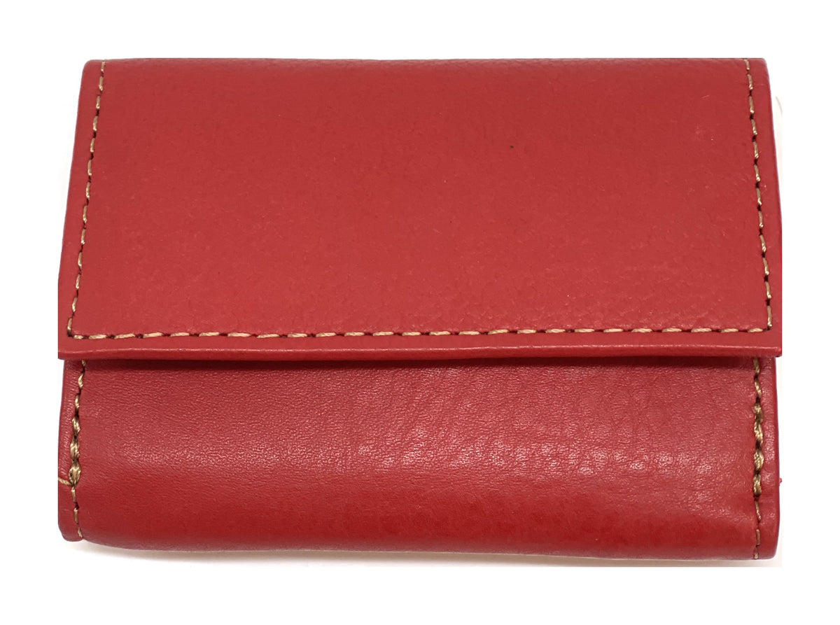HE120 Red Trifold Snap Wallet