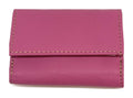 HE121 Fuchsia Leather Trifold Snap Wallet