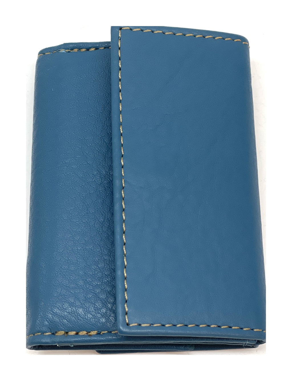 HE122 Steel Blue Trifold Snap Wallet