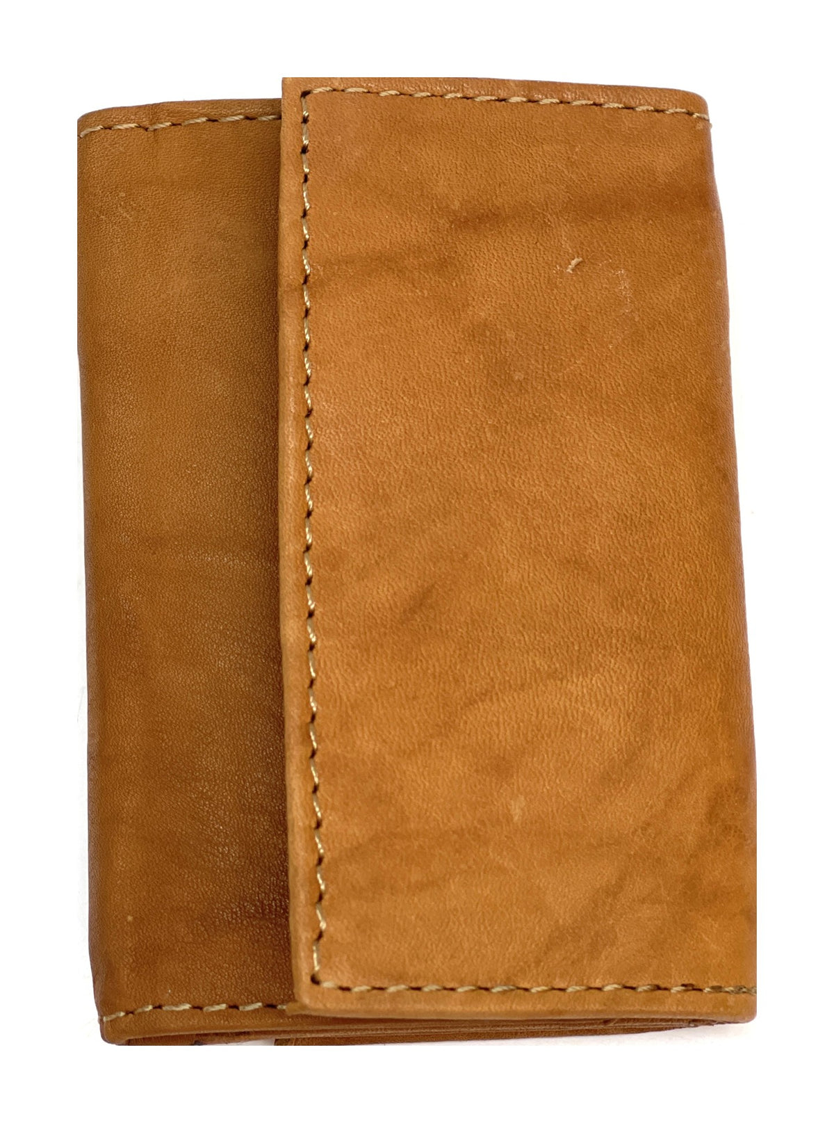 HE124 Tan Trifold Snap Wallet