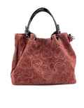 HE1248 Brick Embossed Suede Tote Bag