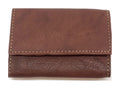 HE125 Chestnut Brown Trifold Snap Wallet