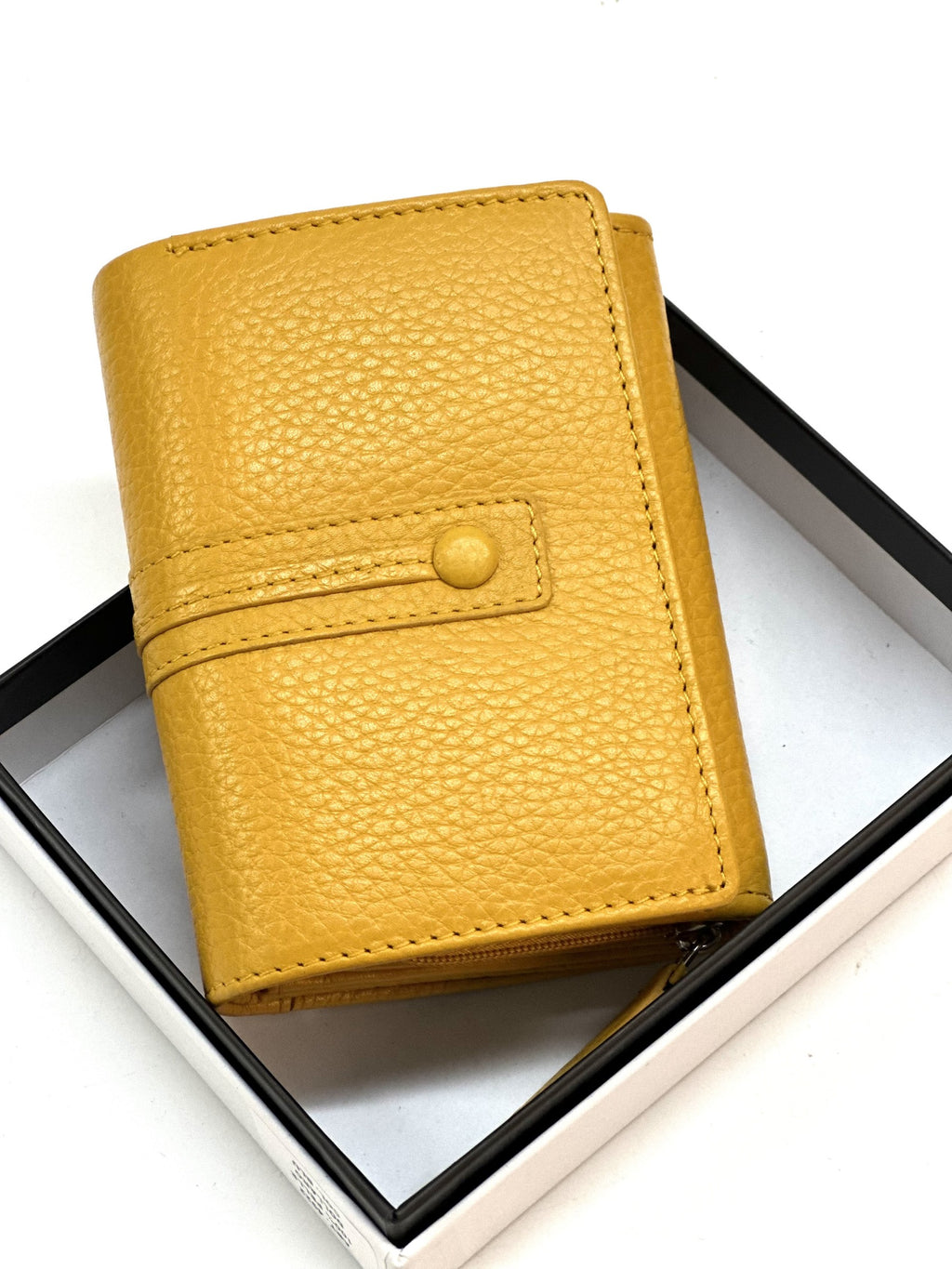 HE127 Yellow Compact Snap Wallet
