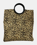 HE1274 Cheetah Spotted Ring Handle Haircalf Top Handle Bag