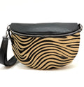 HE1294 Tan Zebra Haircalf Belt Bag