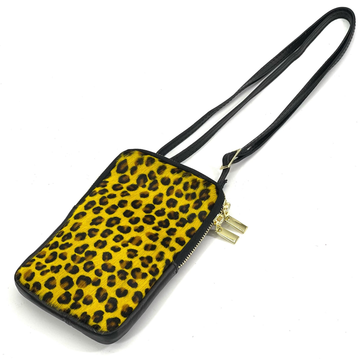 HE1302 Yellow Spotted Haircalf Phone Bag